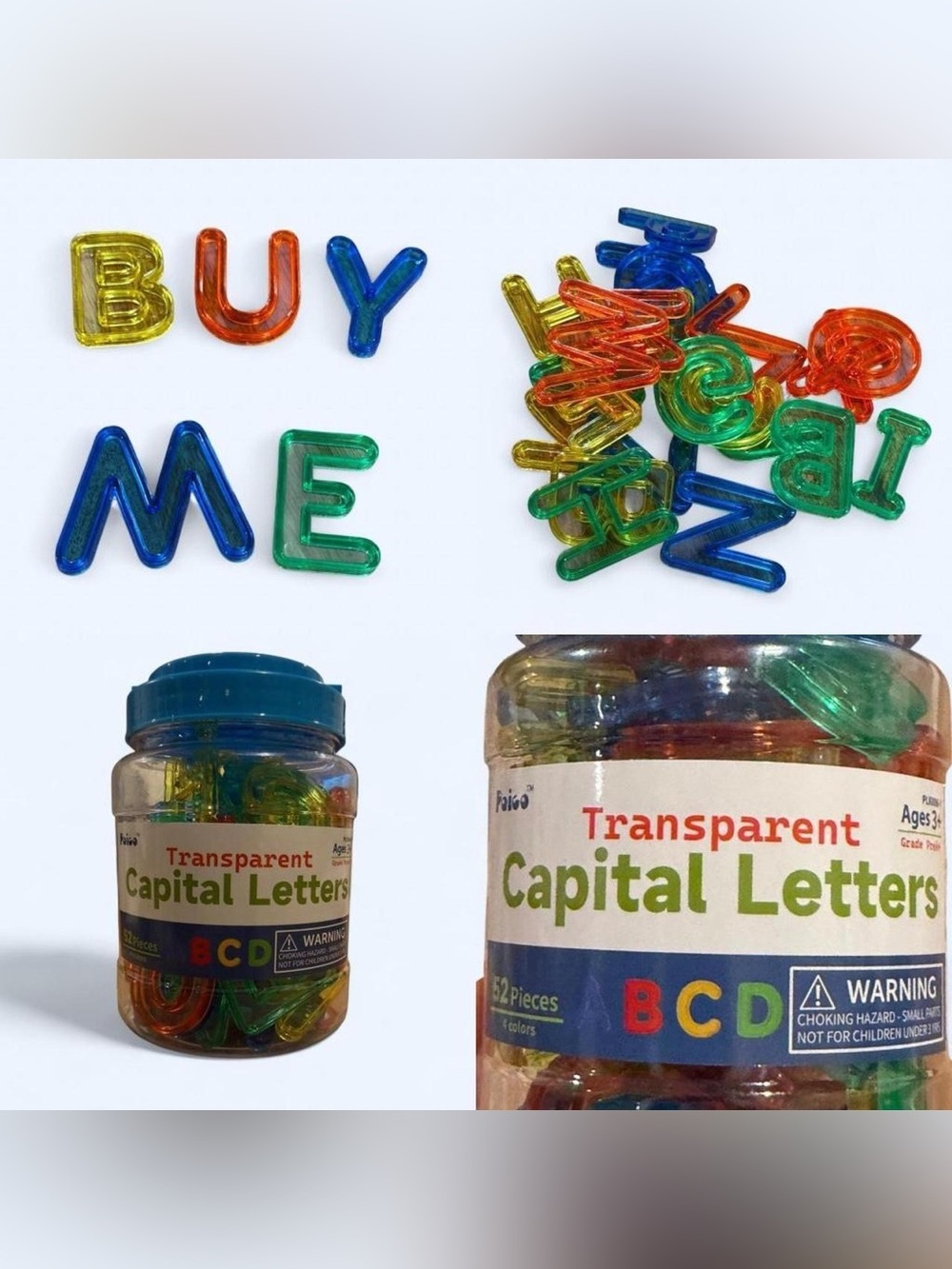 Colorful Alphabet Manipulatives for early learners teachers